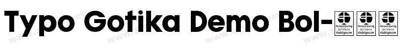 Typo Gotika Demo Bol字体转换